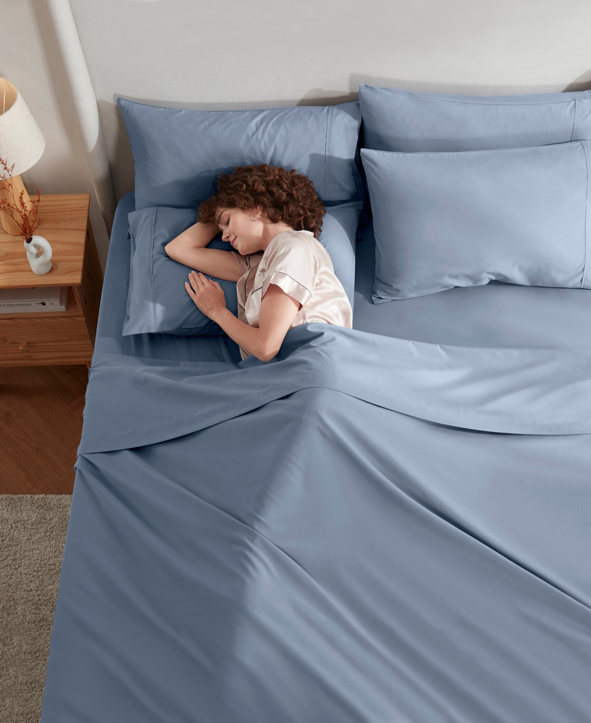 Nestl Extra Deep Pocket 7-pc. Sheet Set, King Split In Blue
