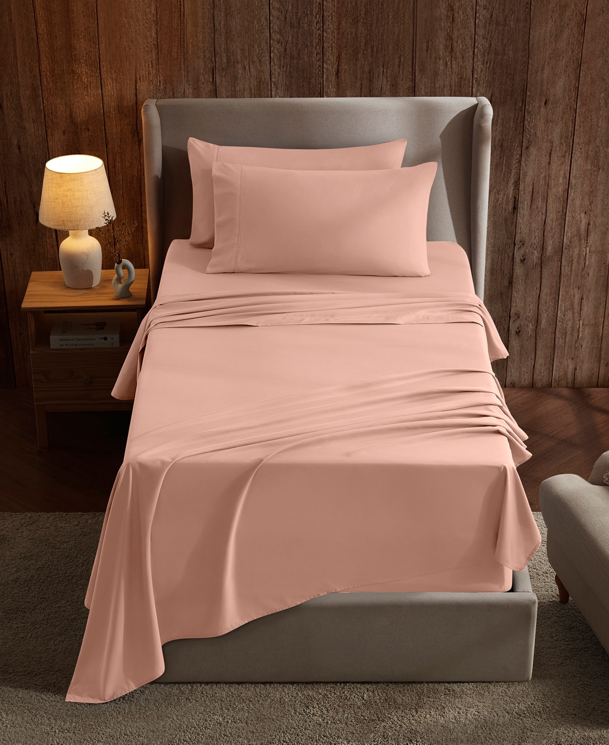 Nestl Extra Deep Pocket 4-pc. Sheet Set, Twin In Brown