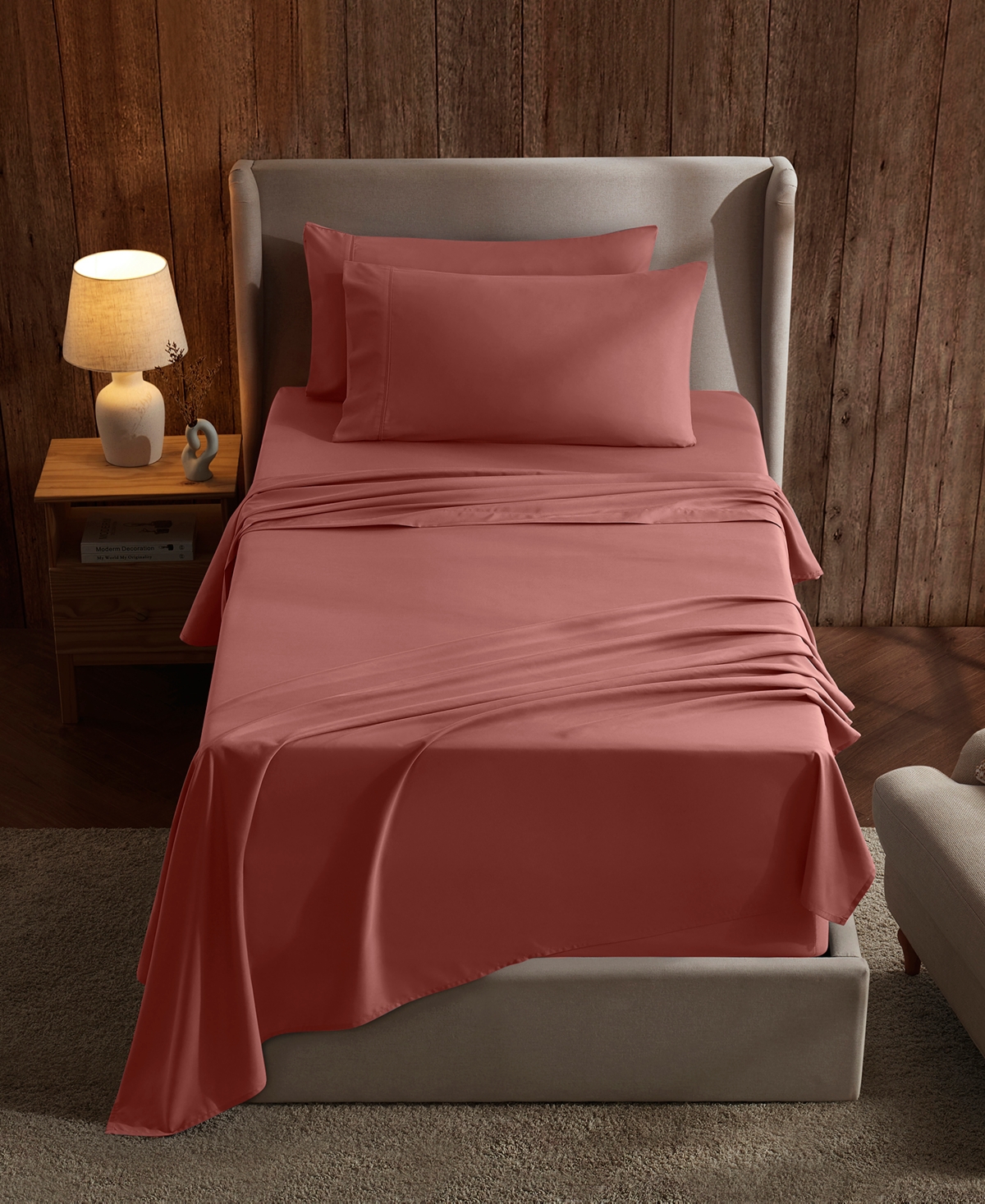 Nestl Extra Deep Pocket 4-pc. Sheet Set, Twin Xl In Pink