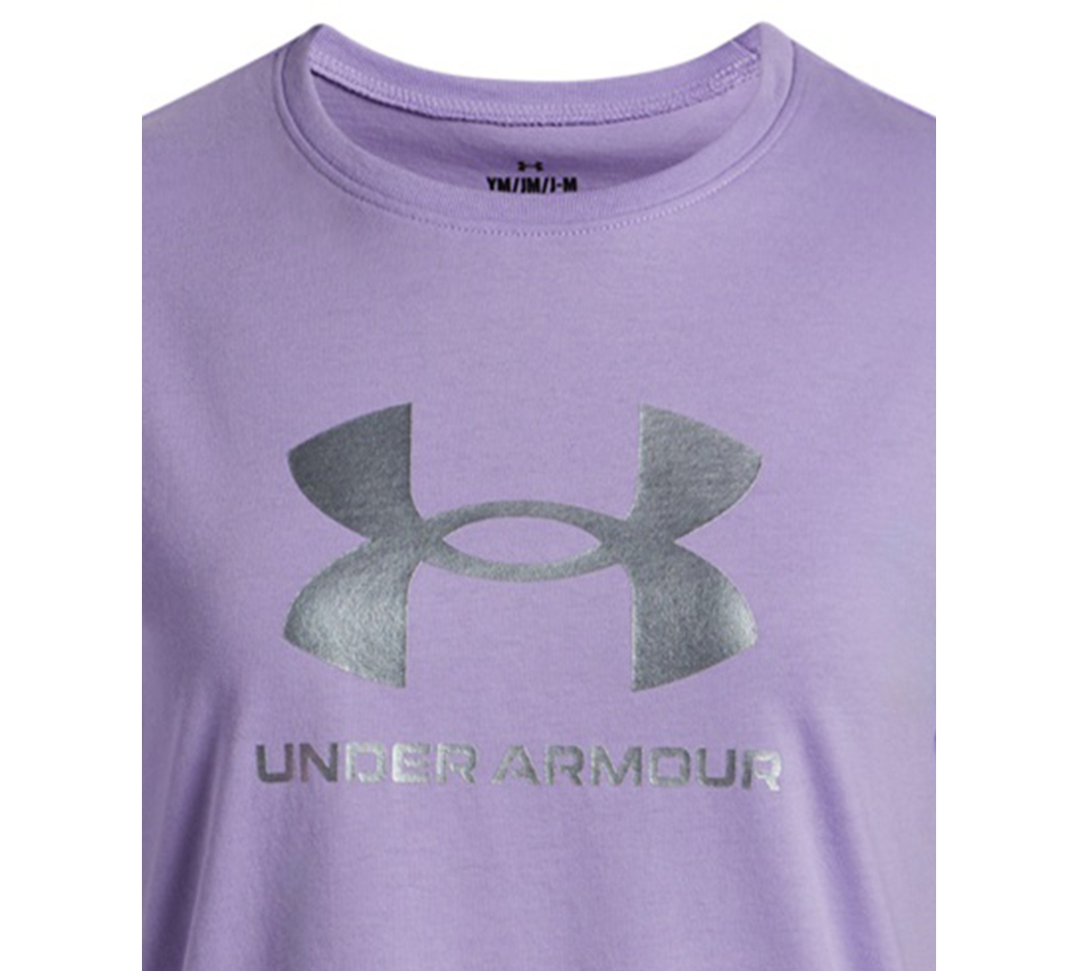Under Armour Girls 6-16 Short-sleeves Rival Shimmer T-shirt In Purple
