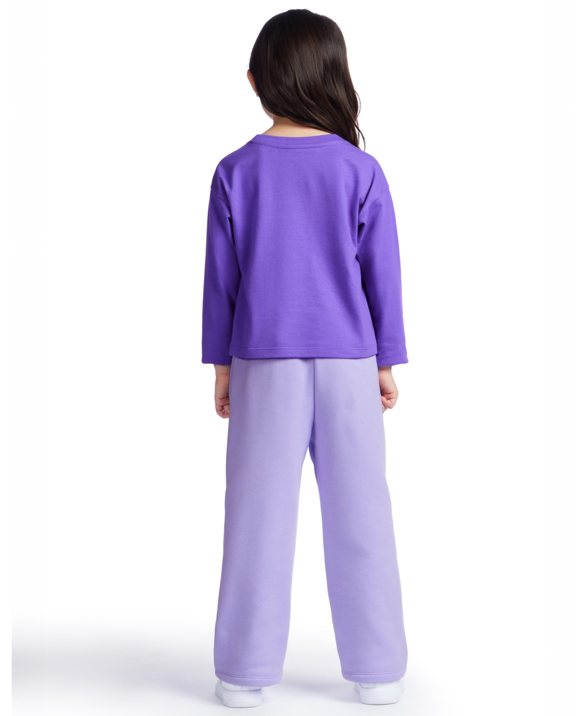 Color Lab Girls 3t-7 Printed Long Sleeves T-shirt In Purple