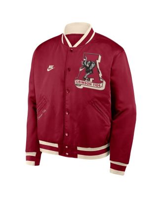 Men's Crimson Alabama Crimson Tide Legacy Full-Snap Bomber Jacket