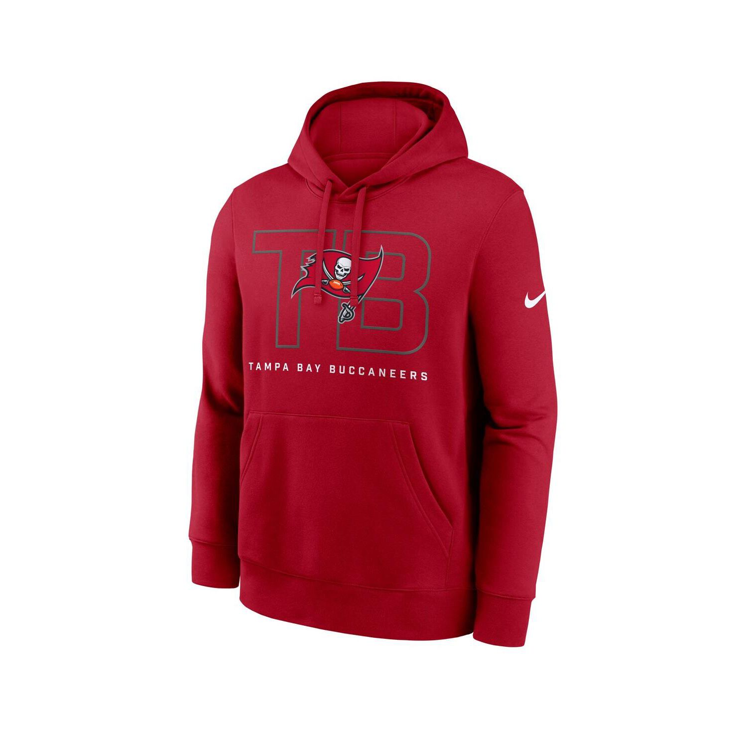 Men's Red Tampa Bay Buccaneers Busted Play Club Fleece Pullover Hoodie