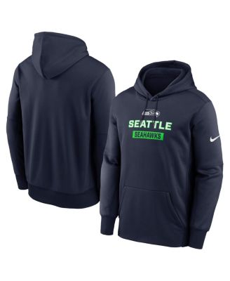 Nike - Men's College Navy Seattle Seahawks Toss Sweep Performance Pullover Hoodie