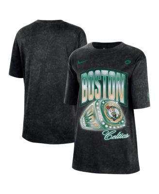 Women's Black Boston Celtics Courtside Original Content Vintage Washed Boyfriend T-Shirt
