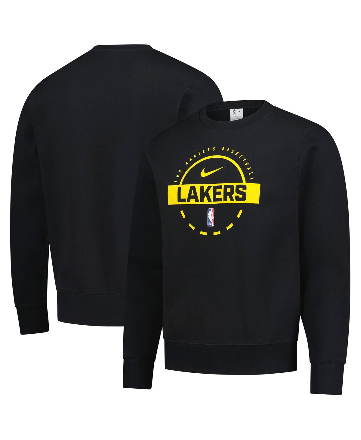 Nike Men's Black Los Angeles Lakers 2025/26 Authentic Practice Club Sweatshirt In Black