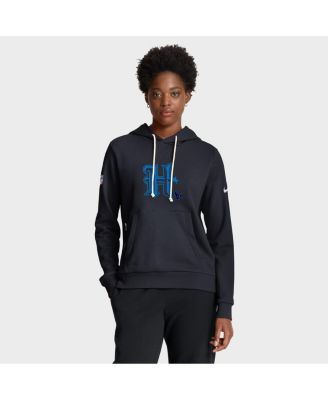 Nike - Women's Navy Houston Texans Throwback Sideline Standard Issue Dri-FIT Hoodie