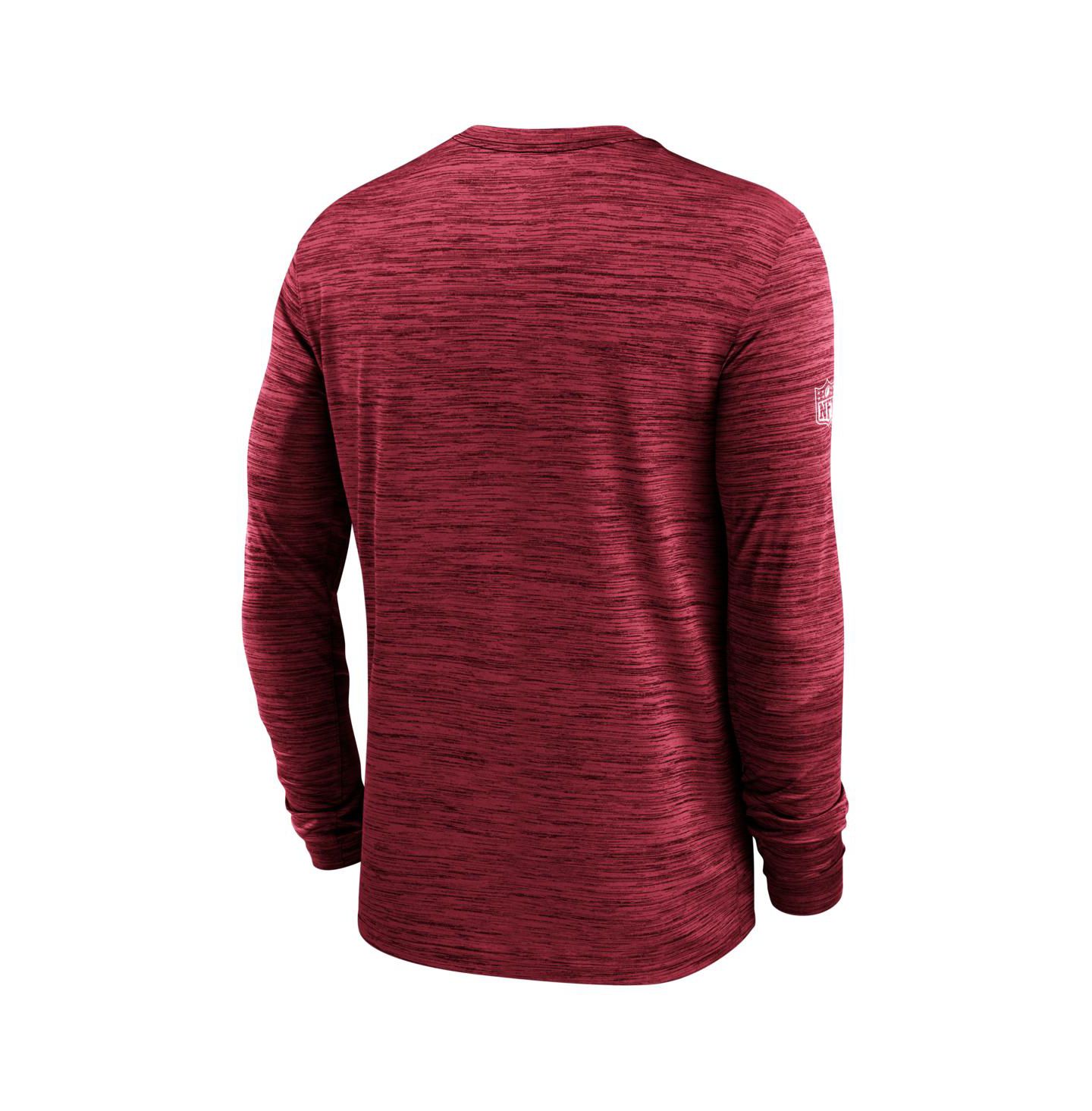 Мужская футболка Nike Cardinal Arizona Cardinals Sideline Velocity Performance Long Sleeve — фото 3