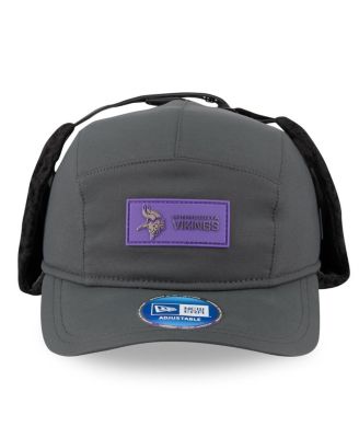 Men's Charcoal Minnesota Vikings 2025 Sideline Cold Weather Runner Dog Ear Adjustable Hat