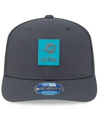 Men's Charcoal Miami Dolphins 2025 Sideline Cold Weather 9SEVENTY Adjustable Hat