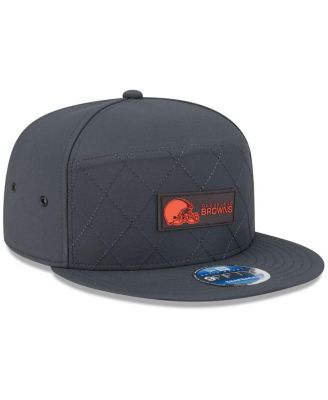 Men's Charcoal Cleveland Browns 2025 Sideline Cold Weather Split Panel 9FIFTY Snapback Hat