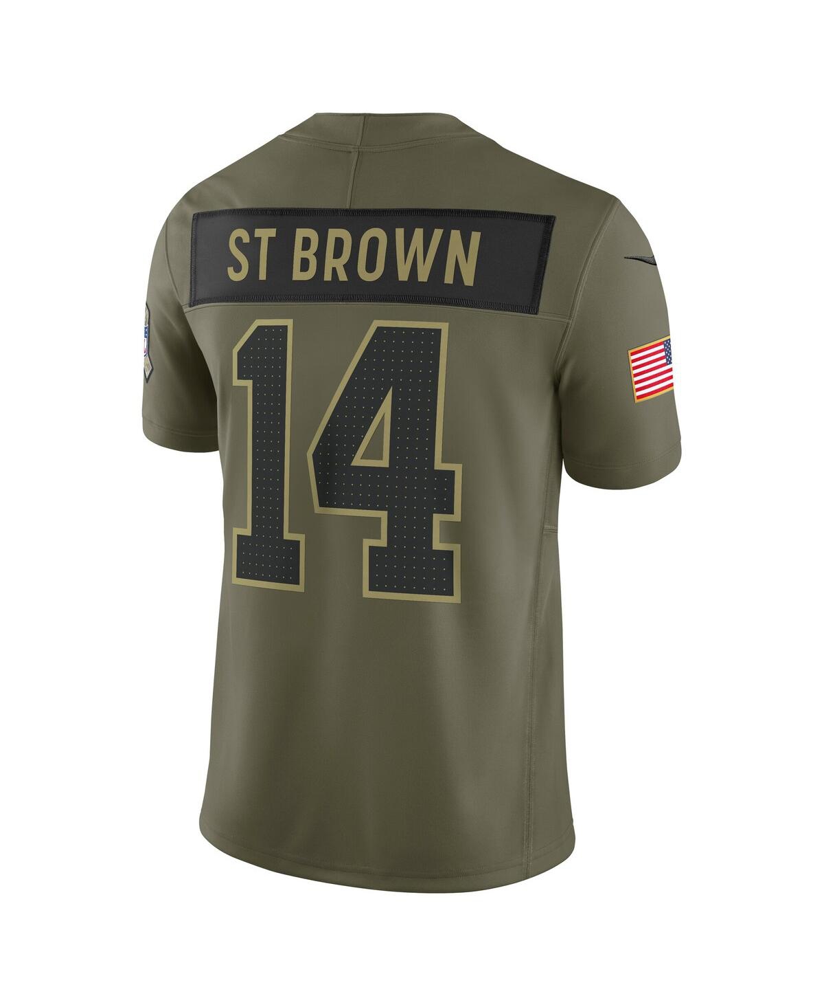 Nike Men's Amon-Ra St. Brown Olive Detroit Lions 2025 Salute to Service Limited Jersey