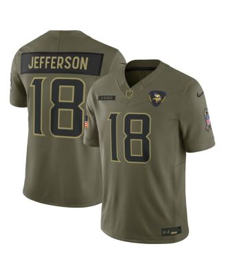 Nike - Men's Justin Jefferson Olive Minnesota Vikings 2025 Salute to Service Limited Jersey