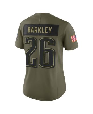 Women's Saquon Barkley Olive Philadelphia Eagles 2025 Salute to Service Limited Jersey
