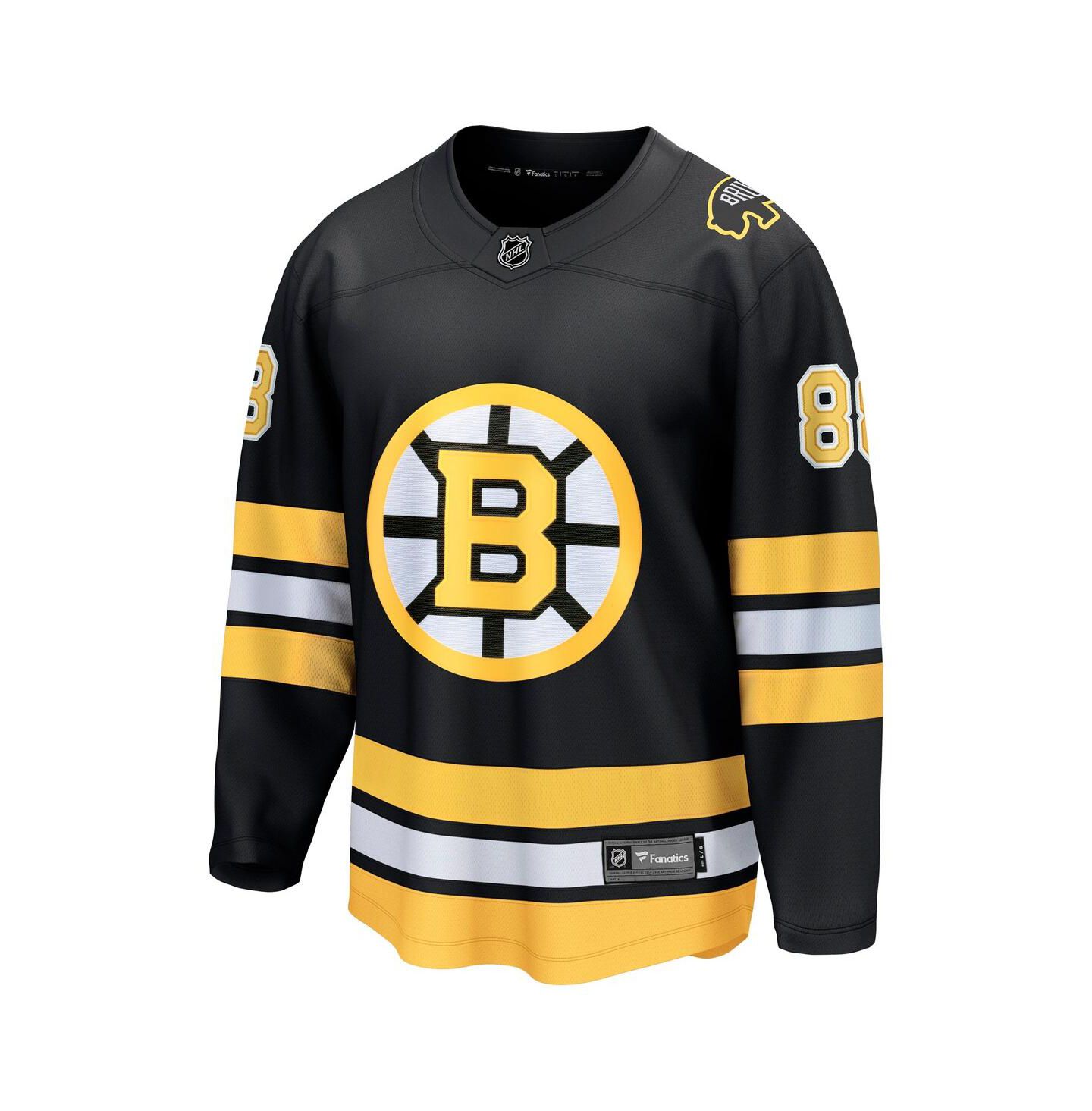 Мужской топ Fanatics David Pasternak Black Boston Bruins Home Breakaway Player Jersey — фото 2