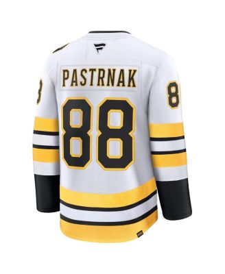 Men's David Pasternak White Boston Bruins Away Premium Player Jersey