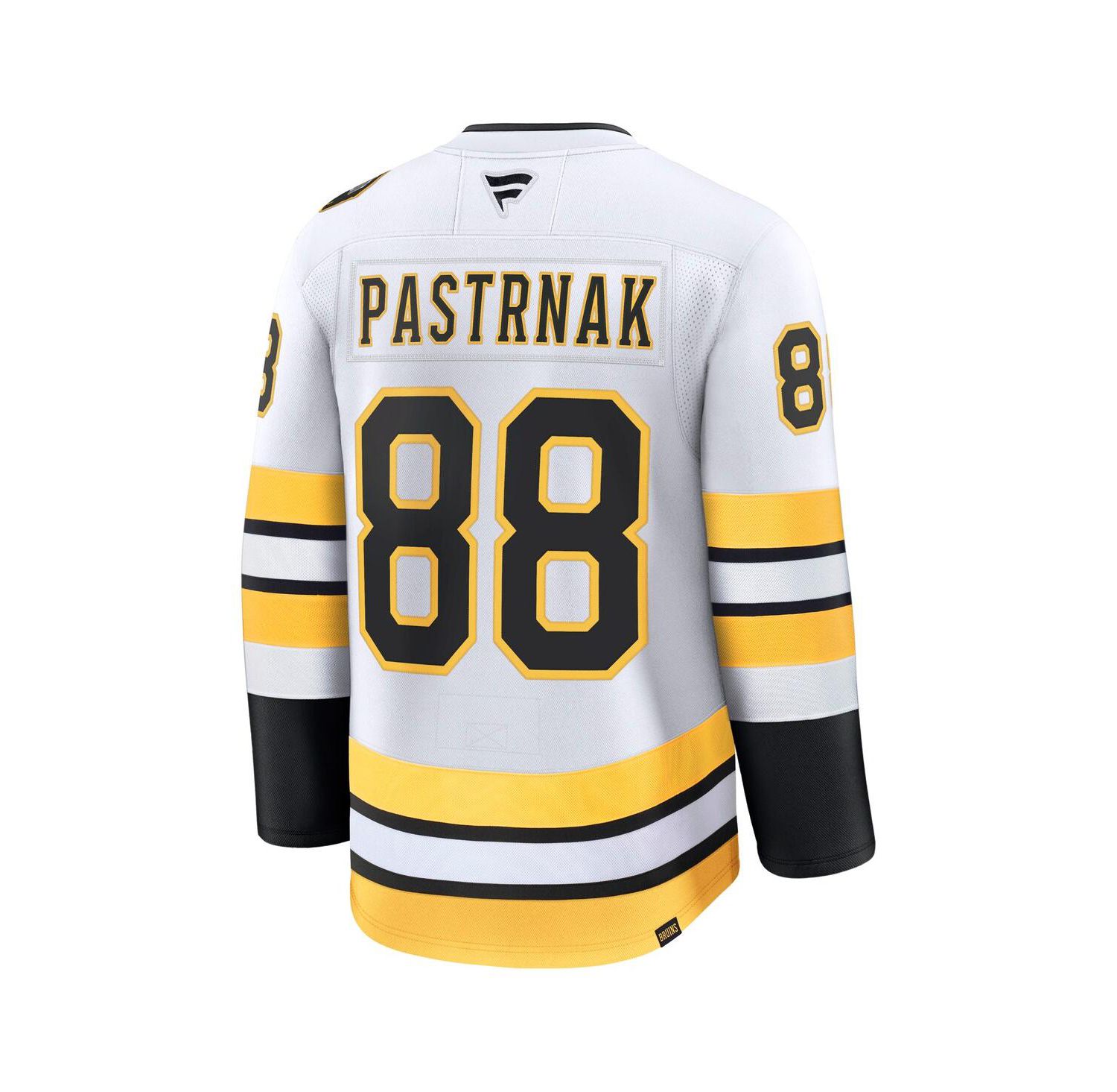Men's David Pasternak White Boston Bruins Away Premium Player Jersey