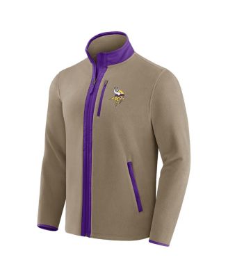 Darius Rucker Collection by Men's Tan Minnesota Vikings Heavyweight Polar Fleece Full-Zip Jacket