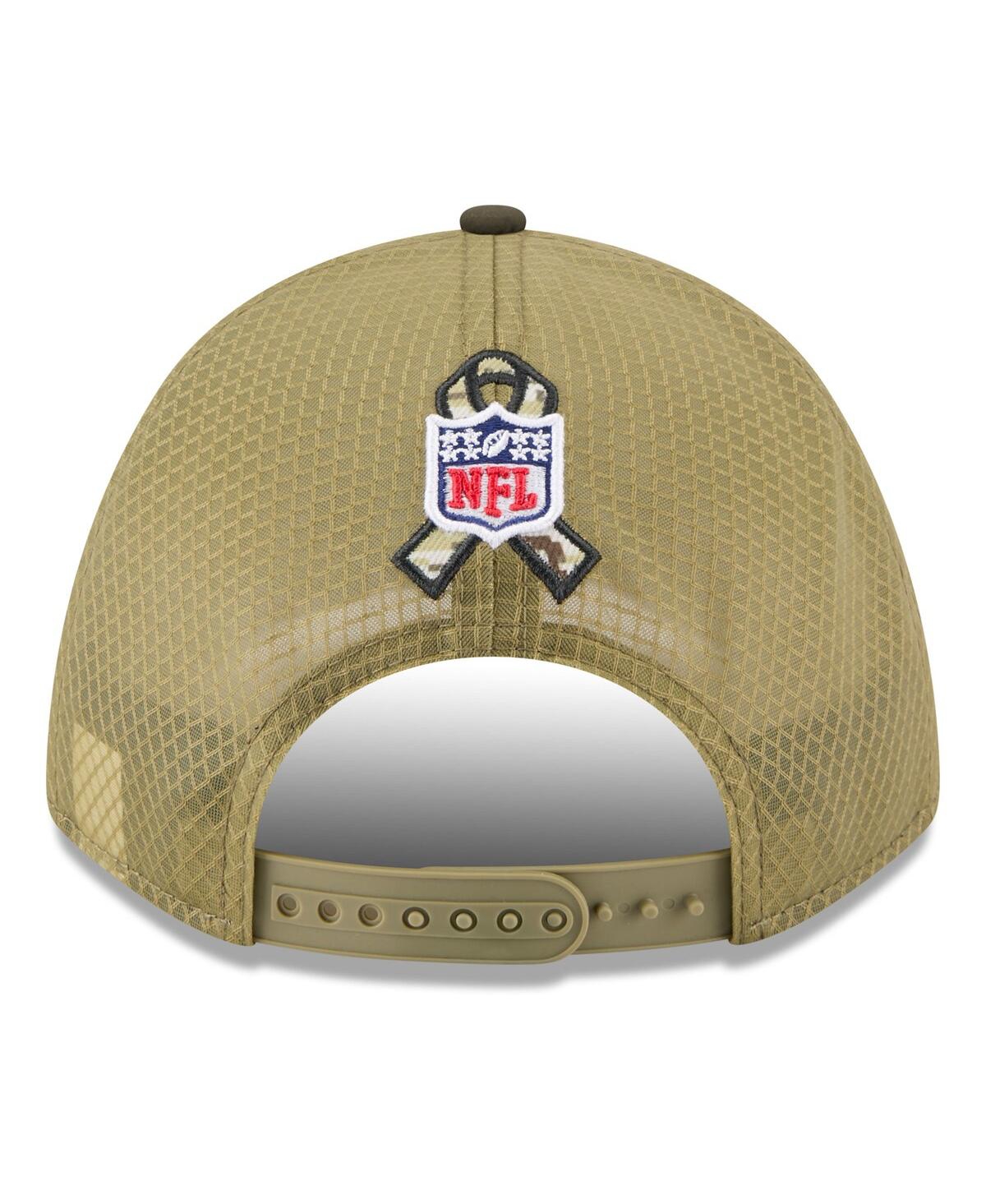New Era Men's Green Houston Texans 2025 Salute To Service 9forty A-frame M-crown Adjustable Hat In Green