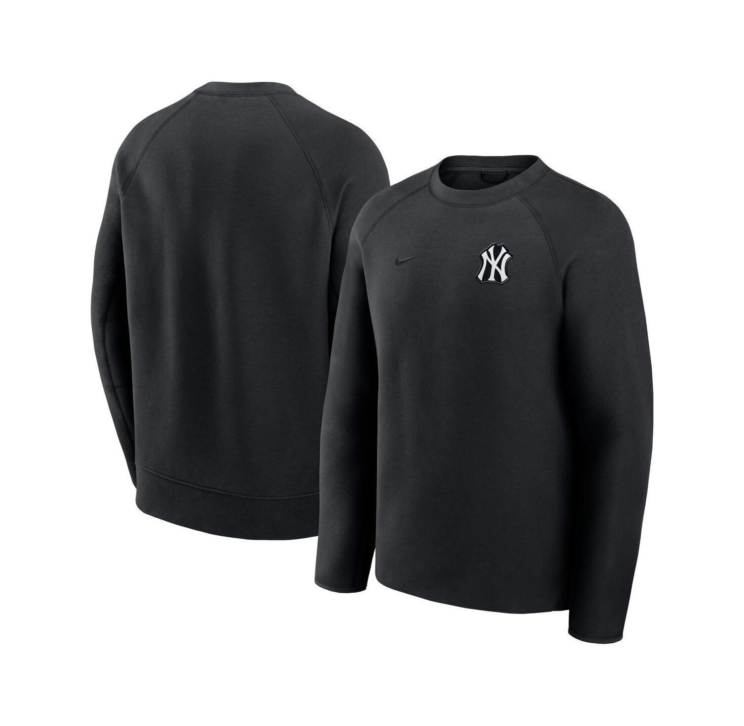 Men's Black New York Yankees Tech Fleece Raglan Sweatshirt