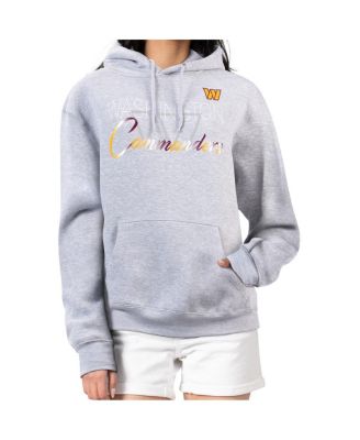 G-III 4Her by Carl Banks - Women's Gray Washington Commanders Shadow Logo Fleece Pullover Hoodie
