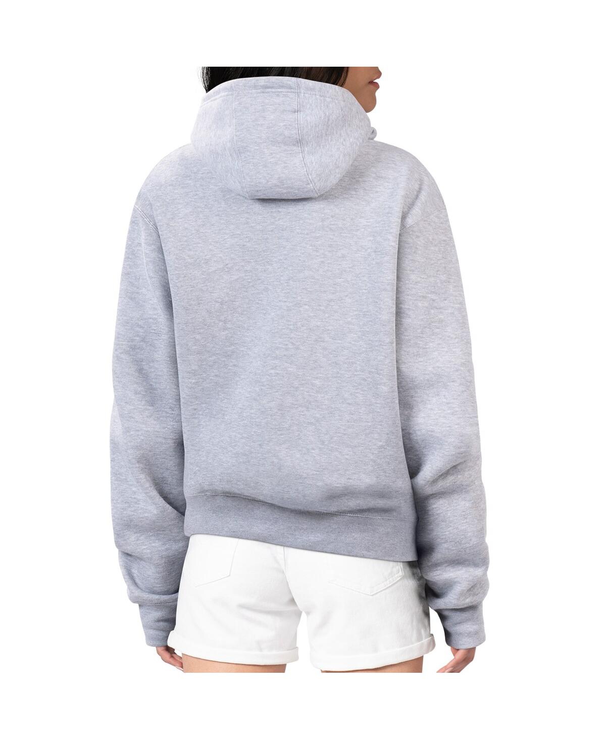 G-iii 4her By Carl Banks Women's Gray Denver Broncos Shadow Logo Fleece Pullover Hoodie In Gray