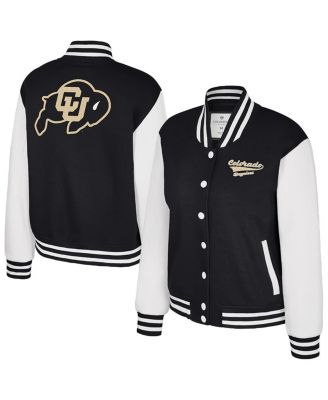Colosseum - Women's Black Colorado Buffaloes French Baguette Full Snap Fleece Jacket