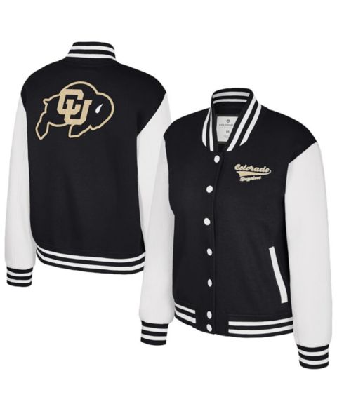 Женские куртки Colosseum Women's Black Colorado Buffaloes French Baguette Full Snap Fleece Jacket