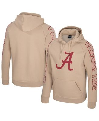 Colosseum - Men's Tan Alabama Crimson Tide Big Break Raglan Hoodie