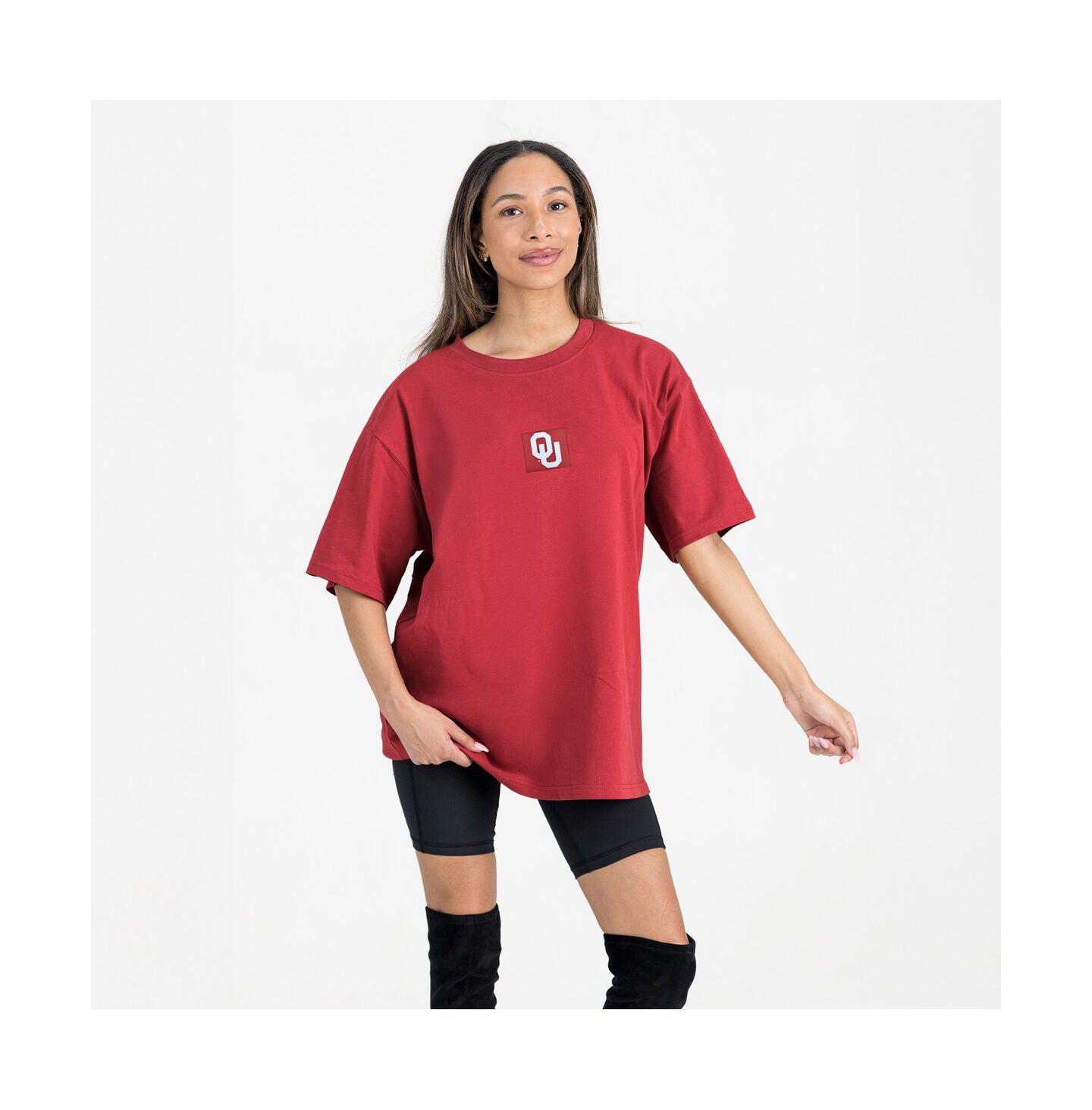 Женская футболка Gameday Couture Crimson Oklahoma Sooners Oversized Back at Ya — фото 1