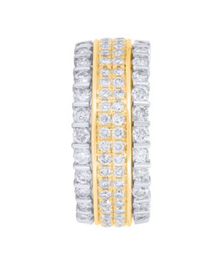 Diamond Round Ring (2-1/2 ct. t.w.) in 14k Two-Tone Gold