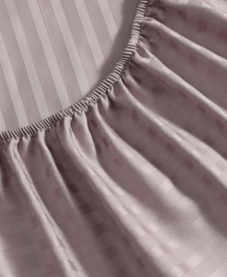 Solid Dobby Stripe 290-Thread Count Cotton 4-Pc. Sheet Set, King