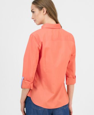 Women's Roll-Tab Button-Front Shirt