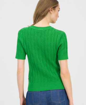 Nautica Women's Cotton Cable-Knit Sweater