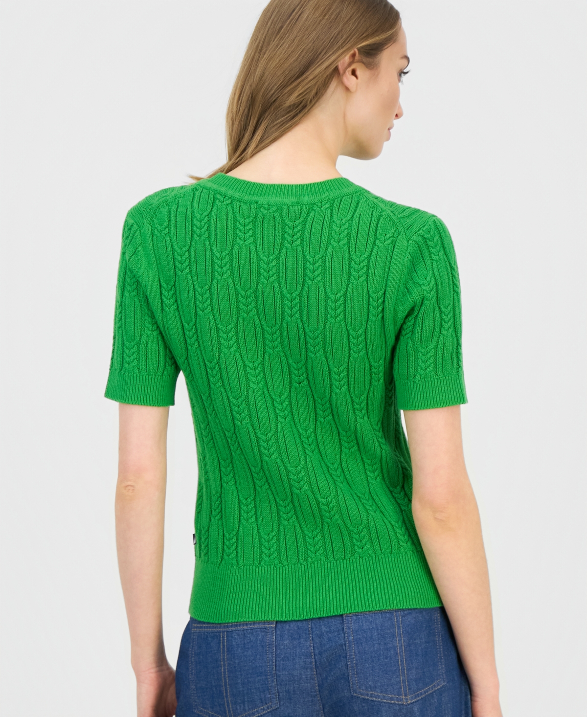 Nautica Women's Cotton Cable-Knit Sweater
