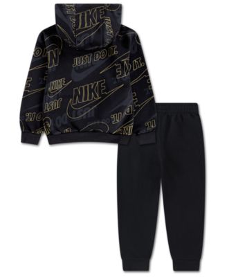 Boys' 4-7 Sportswear Glow With Me Lightweight Pull-On Hoodie and Pants, 2-Piece Set