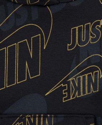 Boys' Toddler 2T-4T Sportswear Glow With Me Lightweight Fleece Hoodie and Pants, 2-Piece Set