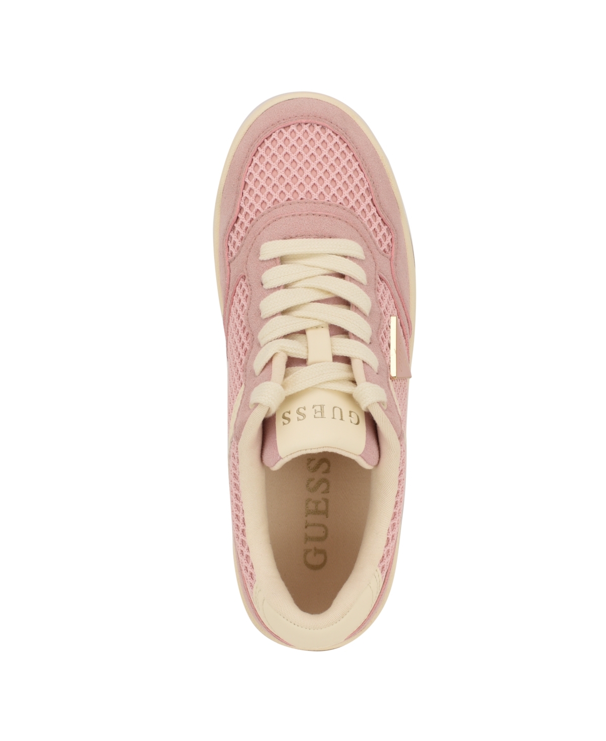 Guess Women's Miram Platform Lace-up Court Sneakers In Pink