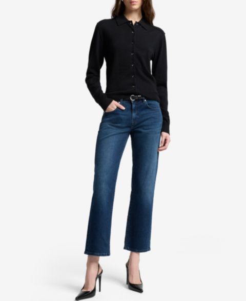 Женские джинсы 7 For All Mankind Calie Straight Leg Ankle, цвет: Norfolk