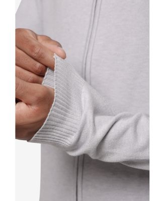 Men's Full Zip Mock Neck Sweater