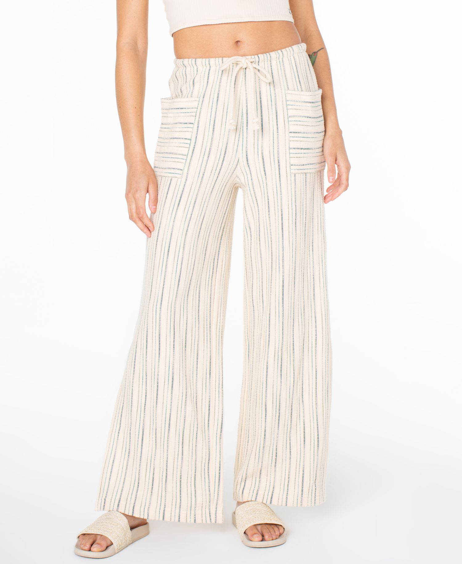 Women's High-Rise Beach Breeze Slub Stripe Pants