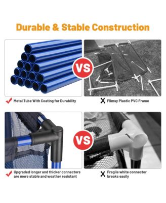 2 Pack Mesh Pool Toy Storage Bin Rolling Cart w/ Noodle Holder Organizer