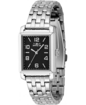 Women's 46663 Vintage  Quartz 3 Hand Black Dial Watch