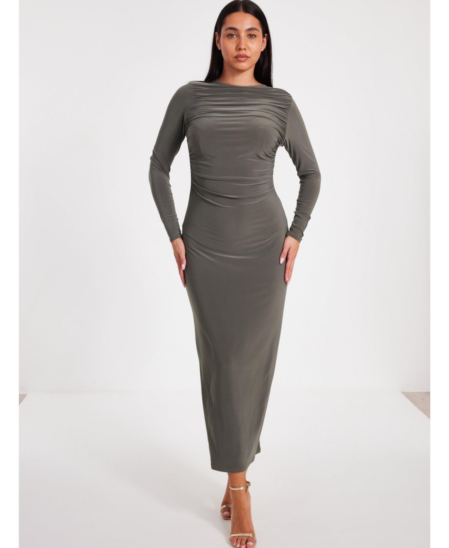 Women's Long Sleeve Midaxi Dress