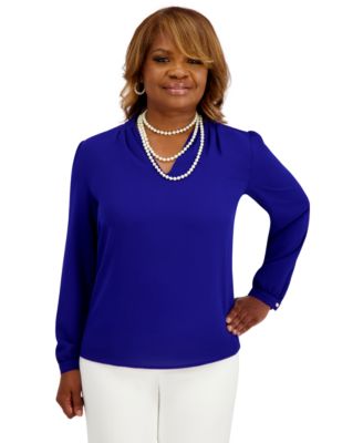 Women's Long Sleeve V-Neck Top