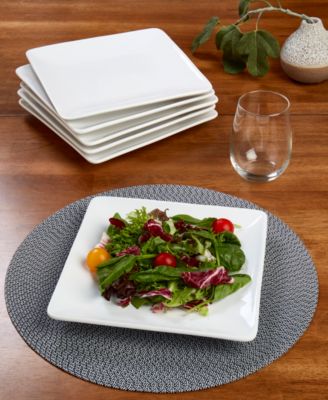 Elegance Square Salad Plates, Set of 6