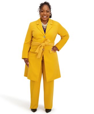 Women's Three Button Patch Pocket Trench Coat