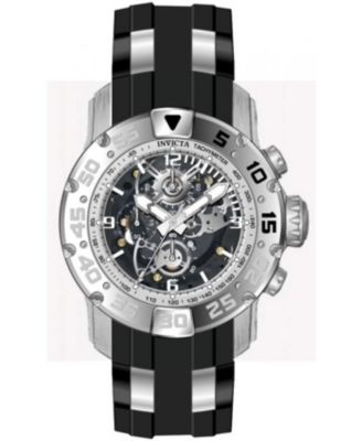 Men's 48060 Invicta Racing Quartz Multifunction Black Dial Watch