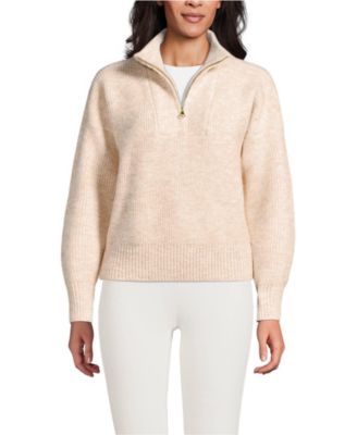 Women's Fuzzy Wedged Quarter Zip Sweater