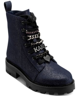 KARL LAGERFELD PARIS Mela Women's Combat Boots Macy's